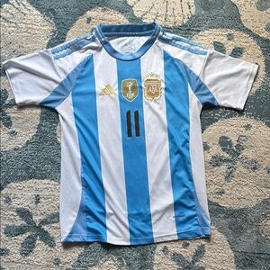 Adidas youth Di Maria Soccer Jersey 28 plus shorts.